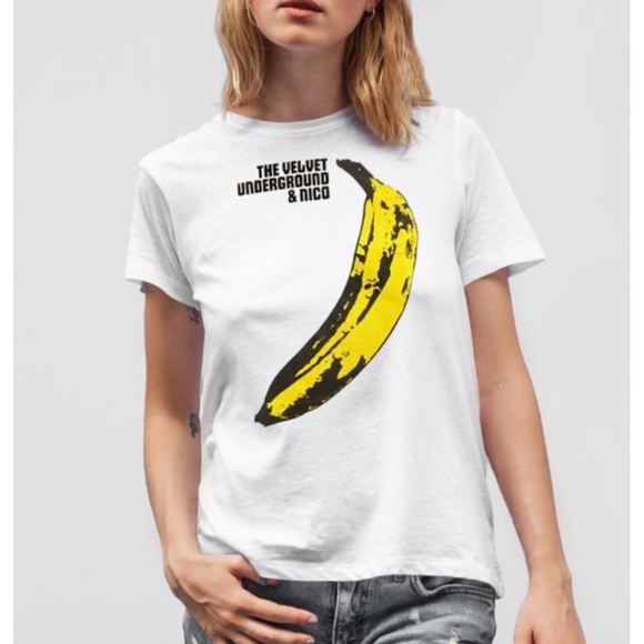 H&M | The Velvet Underground & Nico Retro Banana Graphic Crewneck Band Tee - Picture 1 of 12